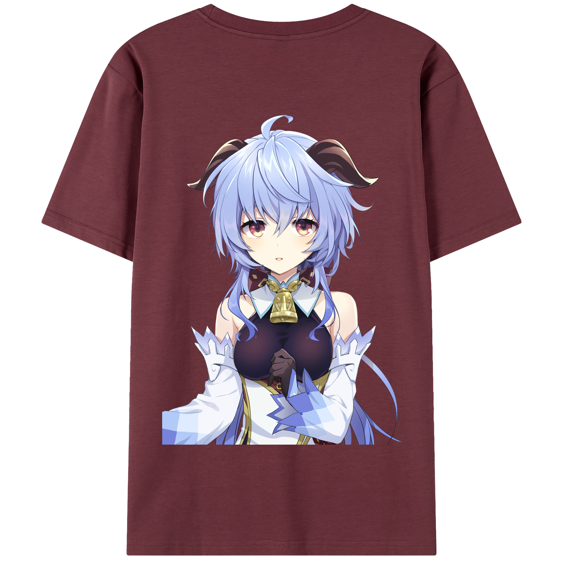 げんし神 甘雨 かんう genshin Ganyu 綿100％半袖Tシャツ（背面プリント）